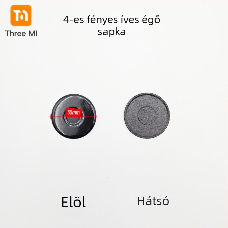 Vas fedél gáztűzhelyhez + lángelosztó készlet — telepítés kézi • Márka: threemi • Modell: Flat fire cover + flame distributor set • Nettó tömeg: 500 g