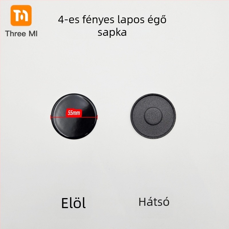 Vas fedél gáztűzhelyhez + lángelosztó készlet — telepítés kézi • Márka: threemi • Modell: Flat fire cover + flame distributor set • Nettó tömeg: 500 g