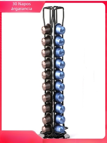 Nespresso kapszulatartó, 40 kapszula kapacitás, 360° forgó kijelző, bár/kávézó számára