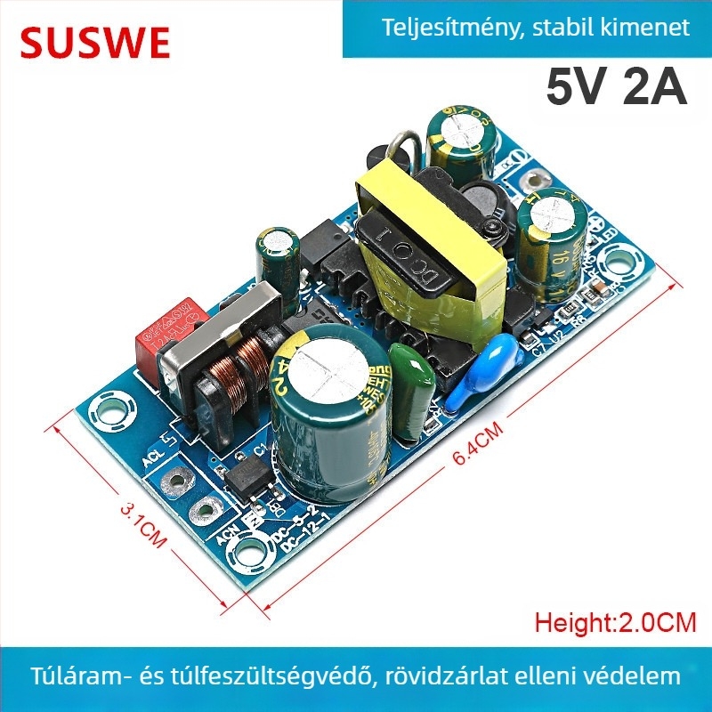 SUSWE Kapcsolt tápellátás panel ülés alátét fűtéséhez, beépített modul, kimenet 24V/12V, 88% hatékonyság, tömeg 202 g, védelmi szint II