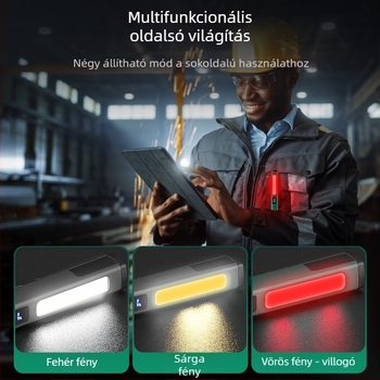 LED tollas lámpa USB-C töltéssel, karbantartási munkalámpa kültéren, 3W, 120lm, 400mAh, ABS ház