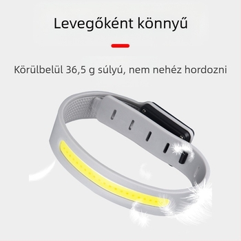 Kültéri mini COB karlámpa Type-C töltéssel, három fényerő-szint, izzadságtűrő éjszakai futáshoz