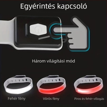 Kültéri mini COB karlámpa Type-C töltéssel, három fényerő-szint, izzadságtűrő éjszakai futáshoz