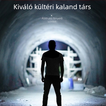 Fejlámpa COB LED-del, USB-s töltés, 30 W, 1200 mAh, fénysugár 200–500 m, kempingezéshez és szabadban