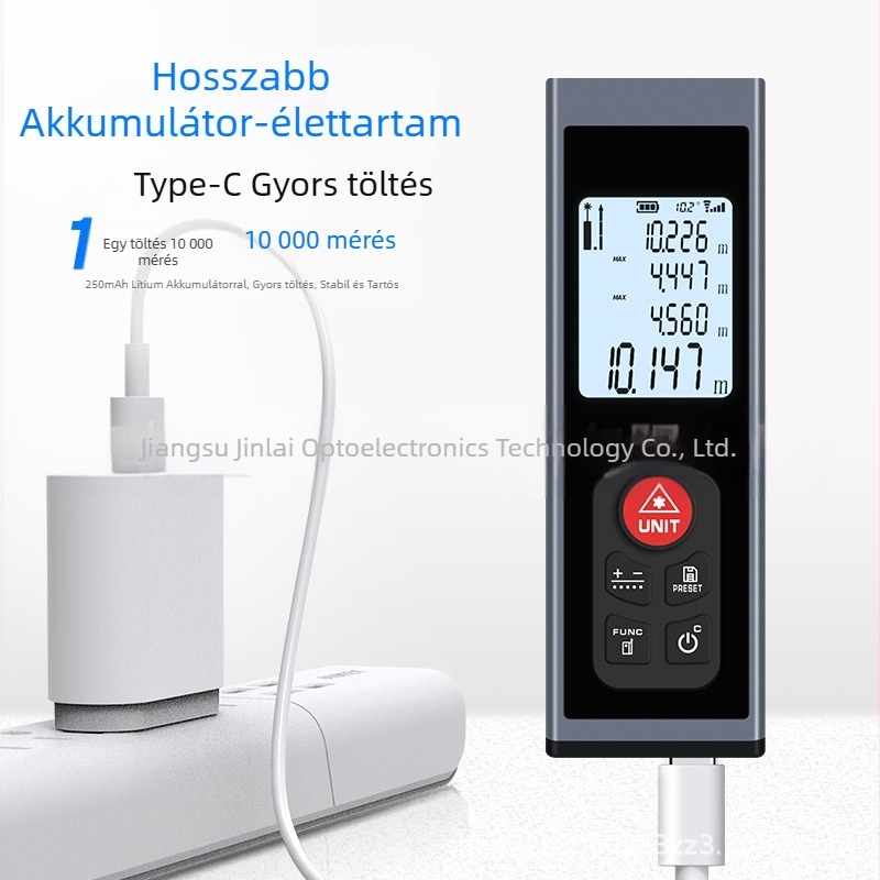 Jinlai Optoelectronics Lézeres távolságmérő KL02 sorozat, KLM-MINI, Magas pontosságú infravörös mérés, Elektronikus vonalzó