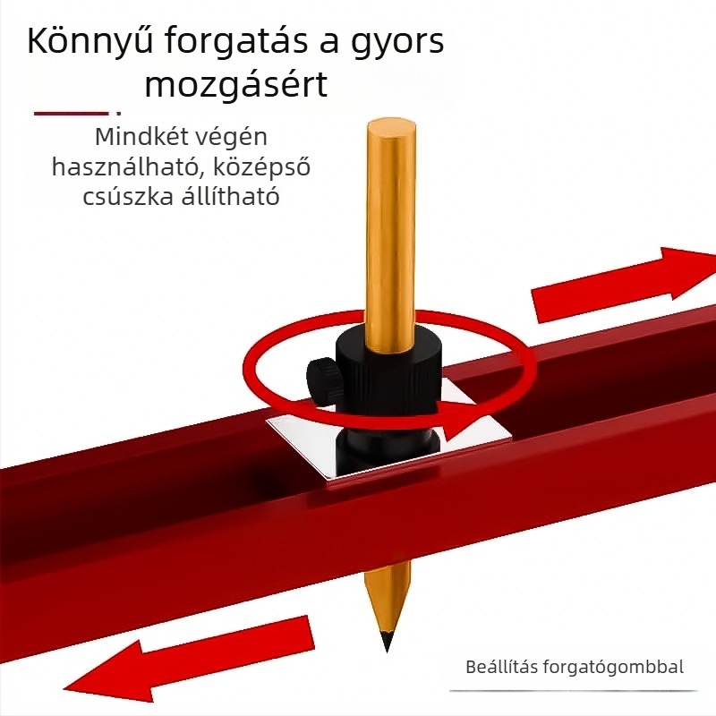 Alumíniumötvözetből készült többfunkciós kontúr-mérő – alakzatkivonó és jelölő eszköz faiparhoz