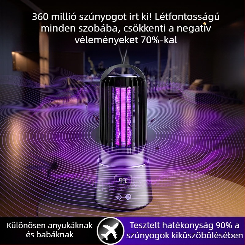 Háztartási elektromos szúnyogirtó, csendes működés, 10 m²-ig terület, kézi elektromos sokk, beépített akkumulátor nélkül