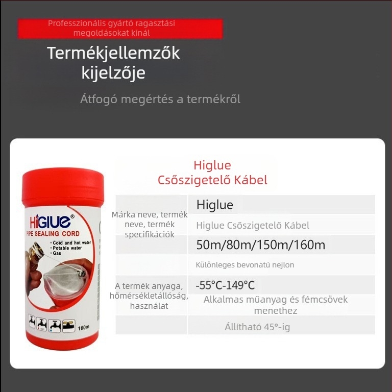 csővezeték tömítő szalag – Hegenu, nagynyomású csőszorító tömítés, -50°C-tól +149°C-ig, üzemi nyomás ≥20 MPa, standard alkatrészek