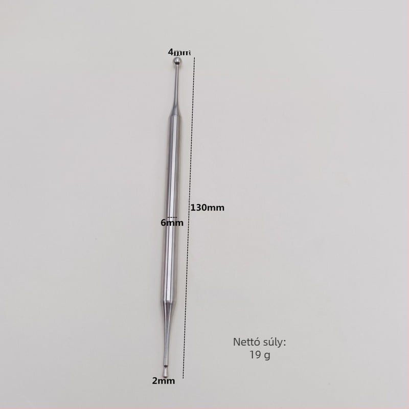 Daimei rozsdamentes acél pontmasszázs rúd meridián pontokhoz, 140×12 mm, 58 g