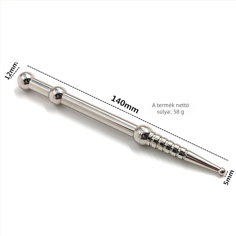 Daimei rozsdamentes acél pontmasszázs rúd meridián pontokhoz, 140×12 mm, 58 g