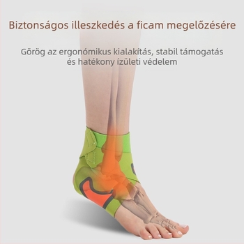 Bokavédő kompresszióval – vékony kialakítás, uniszex, alkalmas kosárlabdára és futásra, anyag: SBR, kategória: bokavédő