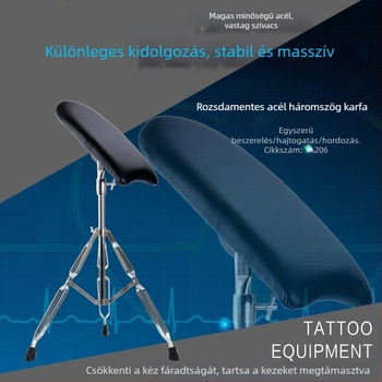 Tatuálókar-támasz, rozsdamentes acél, STIGMA márka, nettó tömeg 2,2 kg, 10 készlet dobozonként