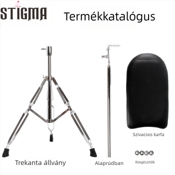 Tatuálókar-támasz, rozsdamentes acél, STIGMA márka, nettó tömeg 2,2 kg, 10 készlet dobozonként