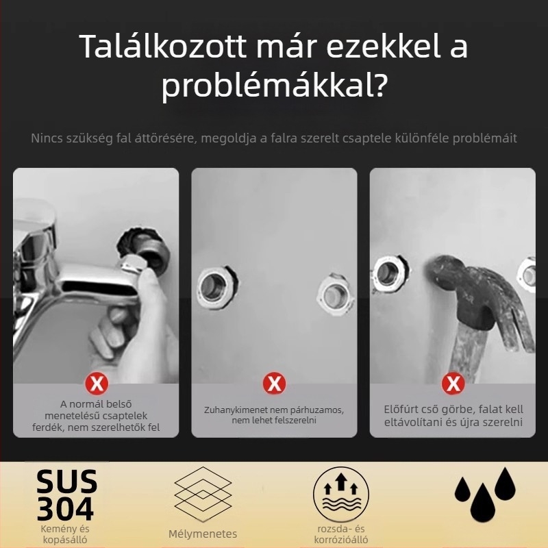 Univerzális görbült zuhanyfej, 304 rozsdamentes acélból, modern egyszerű stílus, márka Win the domineering