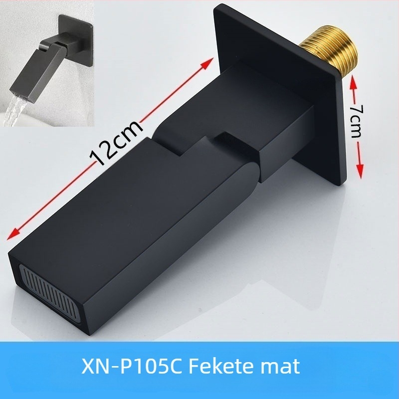Rejtett réz csap a zuhanyhoz és mosdóhoz, menetes csatlakozás, 6 MPa, 1–80°C, modern stílus