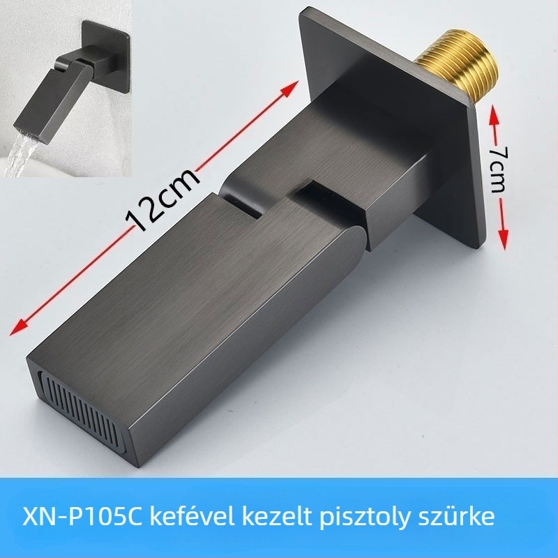 Rejtett réz csap a zuhanyhoz és mosdóhoz, menetes csatlakozás, 6 MPa, 1–80°C, modern stílus