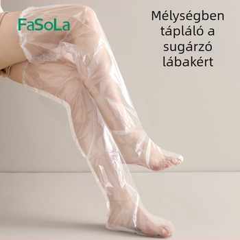 Egyszer használatos lábszár-hüvely PE anyagból, átlátszó, porvédő, felnőtteknek, 60 db a dobozban