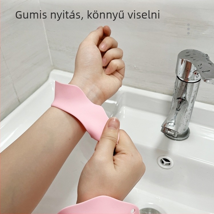 Szilikonból készült arc- és hajmosó karkötő; nedvességálló mandzsetta, multifunkcionális kiegészítő ápoláshoz