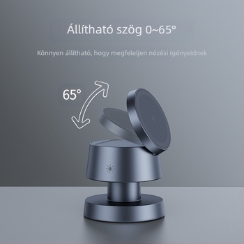 Alumínium ötvözetből készült négy az egyben asztali vezeték nélküli töltő olvasólámpa gomba alakú dizájnnal, kompatibilis Apple mágneses hajtogatható töltővel QC3.0 15W kijelző nélkül CE FCC ROHS