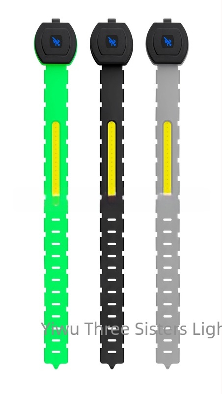 COB LED futó karkötő Type-C töltéssel, ABS ház, vízálló és izzadásálló, 800 mAh akkumulátor