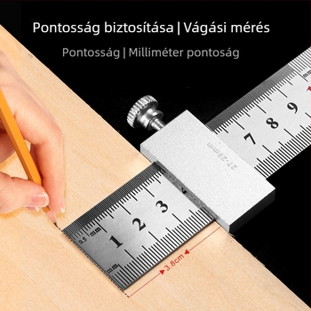 Hongpai acél vonalzó – pozicionáló blokk és csúszó vezető faragáshoz
