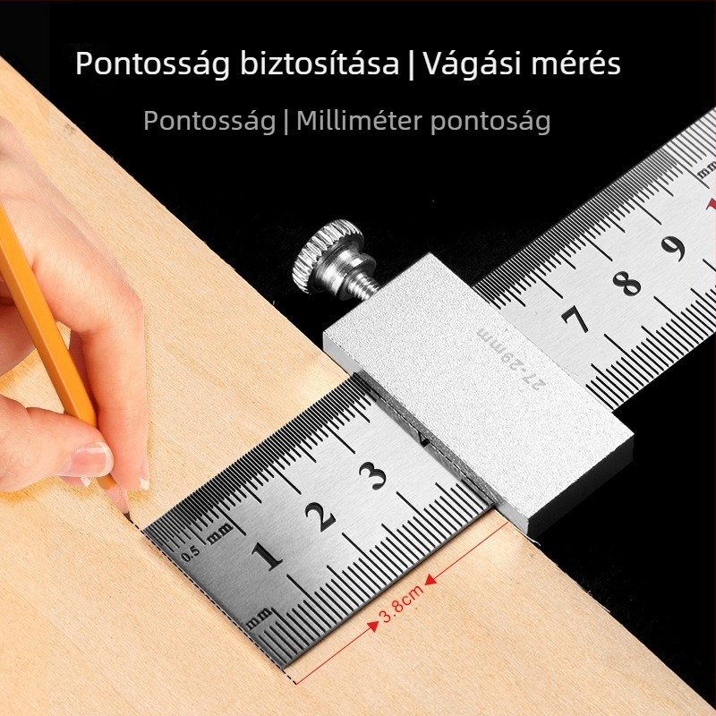 Hongpai acél vonalzó – pozicionáló blokk és csúszó vezető faragáshoz