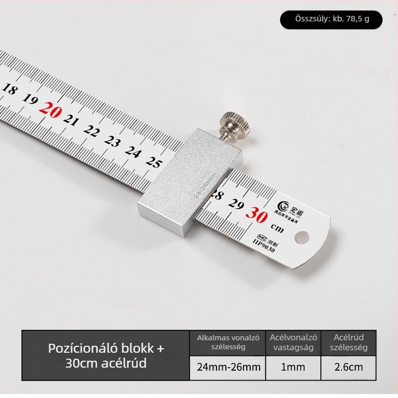 Hongpai acél vonalzó – pozicionáló blokk és csúszó vezető faragáshoz