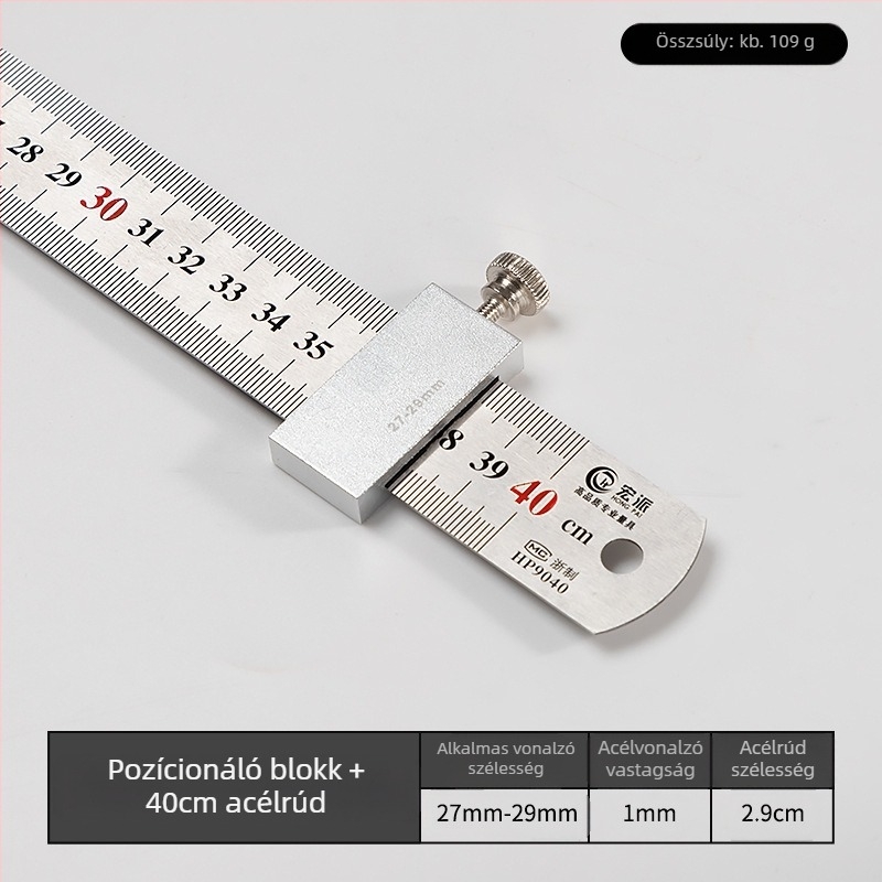 Hongpai acél vonalzó – pozicionáló blokk és csúszó vezető faragáshoz