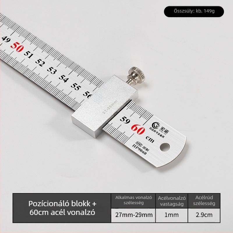 Hongpai acél vonalzó – pozicionáló blokk és csúszó vezető faragáshoz