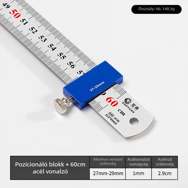 Hongpai acél vonalzó – pozicionáló blokk és csúszó vezető faragáshoz