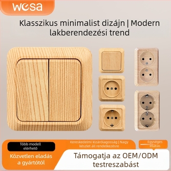 Fali konnektor kapcsolóval, Európai szabvány, 10A, 100–250V, sárgarézház, CE