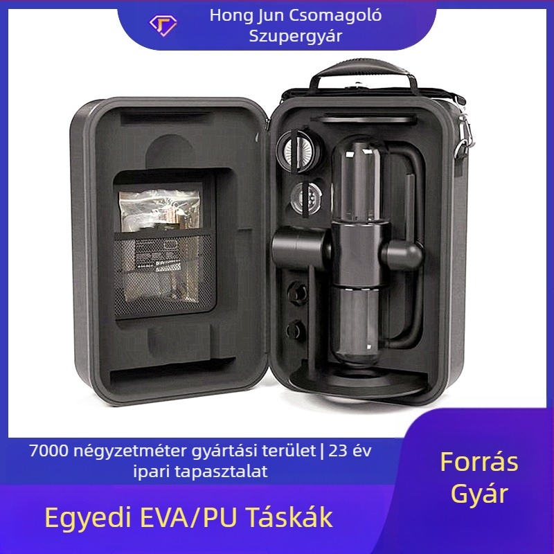 EVA vízipipa tároló táska, modell HJ-009, kompozit anyag, gravírozott nyomtatás, vízálló csomagolás, teherbírás 3