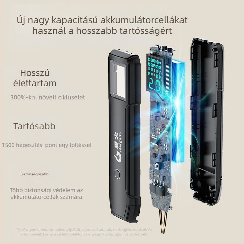 Love Fire SH2 ponthegesztő gép | hordozható kézi eszköz Li-ion akkumulátorral működik, vasra és nikkelre alkalmas, 5V bemenet, automatikus vezérlés