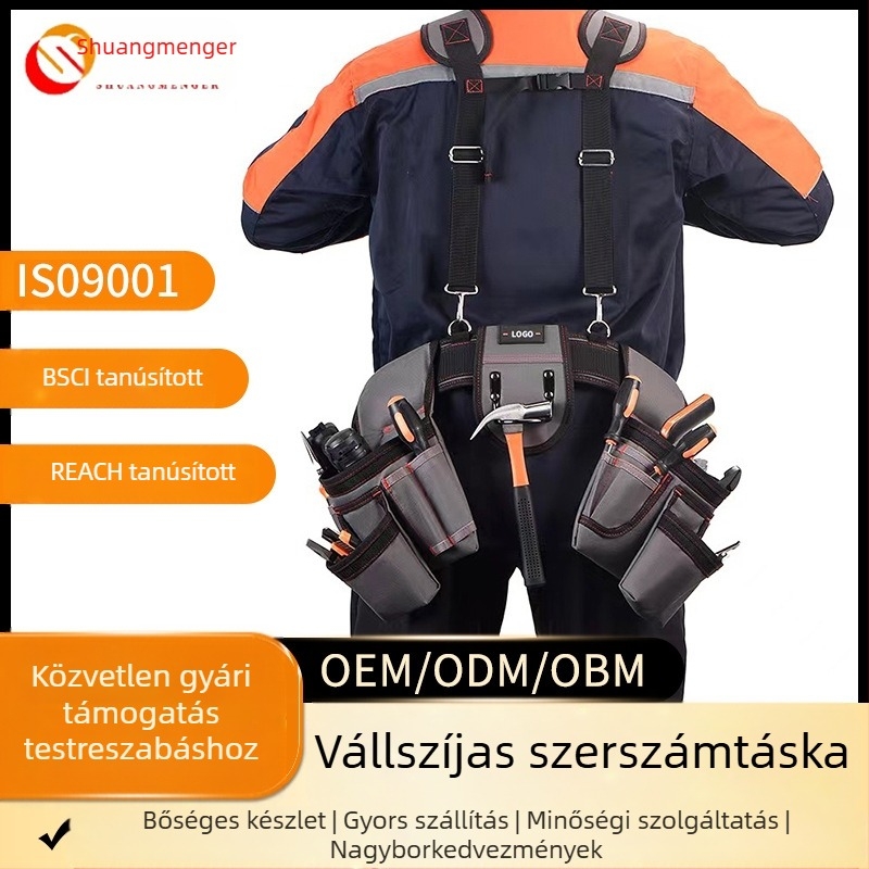 Öv-stílusú szerszámtáska pánttal; multifunkcionális készlet faipari szerszámokhoz; Márka Double dreamer; Stílus: Szerszámkészlet; Sorozat: ZC-YB