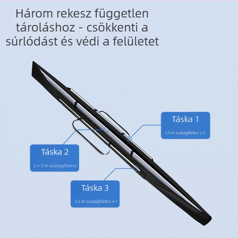 Imbot sínfűrész tároló táska, három rekesz, önálló rekeszek, vastag védelem, kopásálló