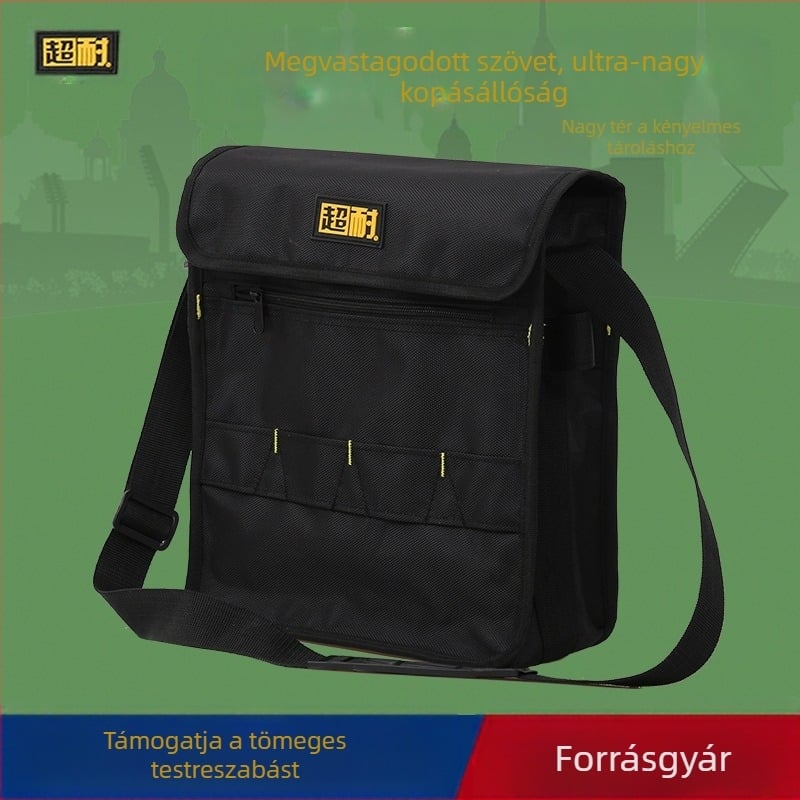 Válltáska szerszámokhoz, 1680D Oxford vászon, teherbírás 30 kg, multifunkcionális szállító eszköz karbantartáshoz és elektromos eszközökhöz