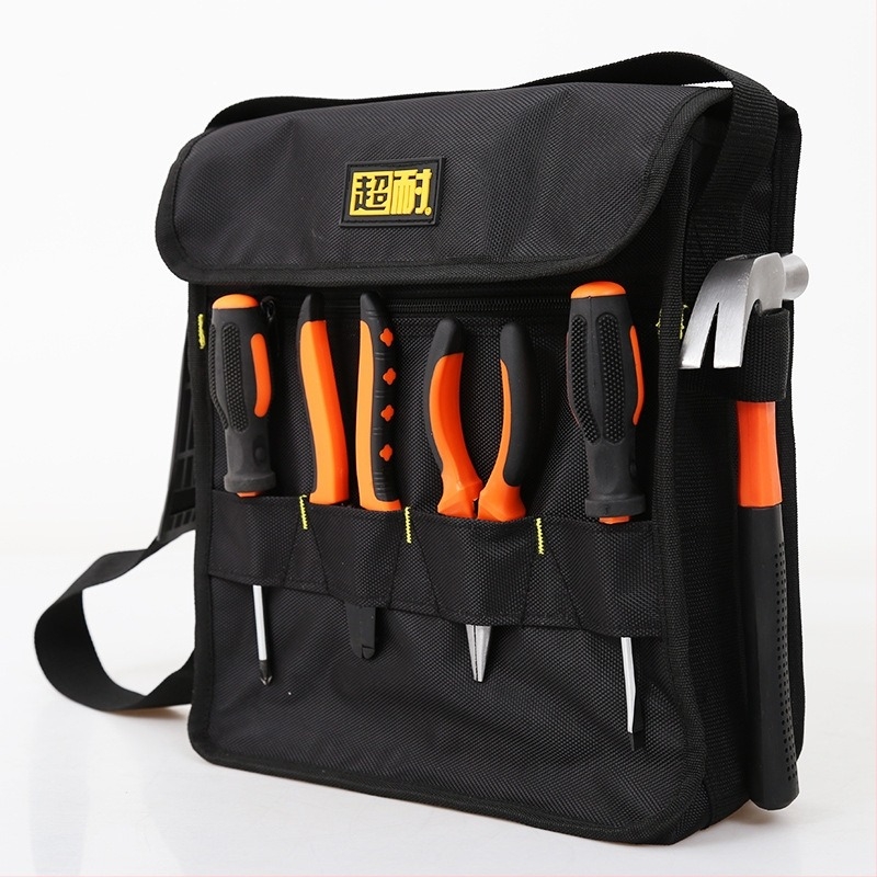 Válltáska szerszámokhoz, 1680D Oxford vászon, teherbírás 30 kg, multifunkcionális szállító eszköz karbantartáshoz és elektromos eszközökhöz