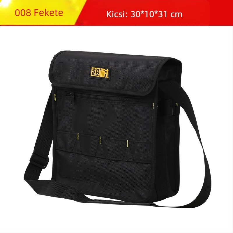 Válltáska szerszámokhoz, 1680D Oxford vászon, teherbírás 30 kg, multifunkcionális szállító eszköz karbantartáshoz és elektromos eszközökhöz