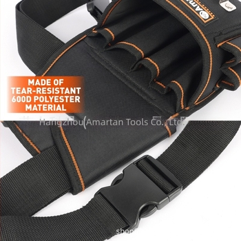 Amartisan szerszámtáska övbe, tartós, több rekesz, hordozható tároló (Amartisan; típus: szerszámtáska övre; tartós; több rekesz; hordozható tároló)