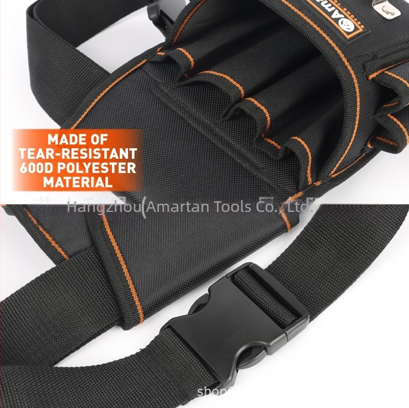 Amartisan szerszámtáska övbe, tartós, több rekesz, hordozható tároló (Amartisan; típus: szerszámtáska övre; tartós; több rekesz; hordozható tároló)