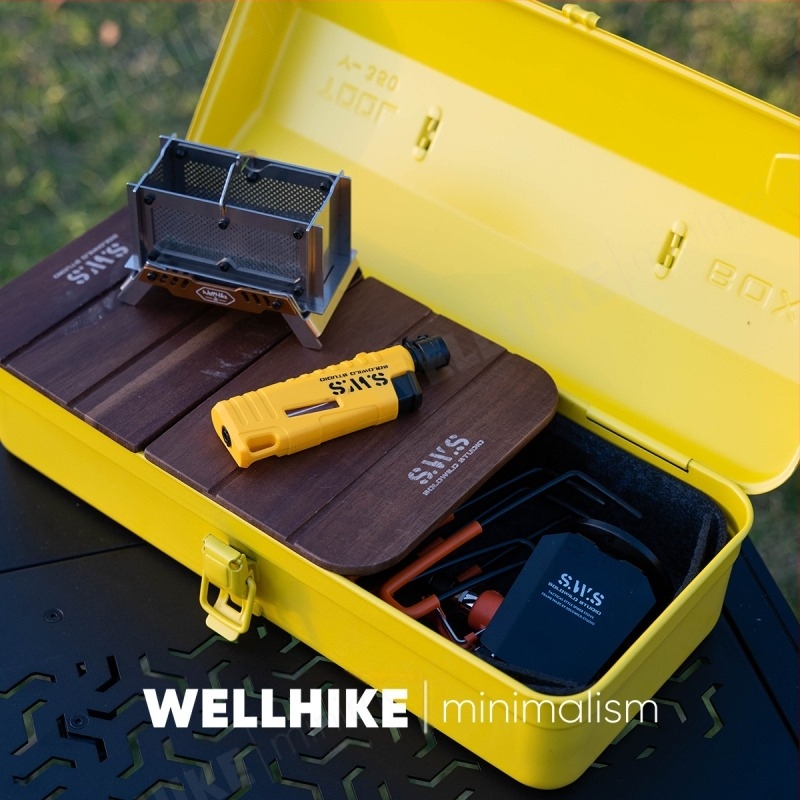 Wellhike Fém Szerszámdoboz - Hordozható egyrétegű eszköztároló doboz szerszámokhoz, alkatrészekhez és járművek tárolására