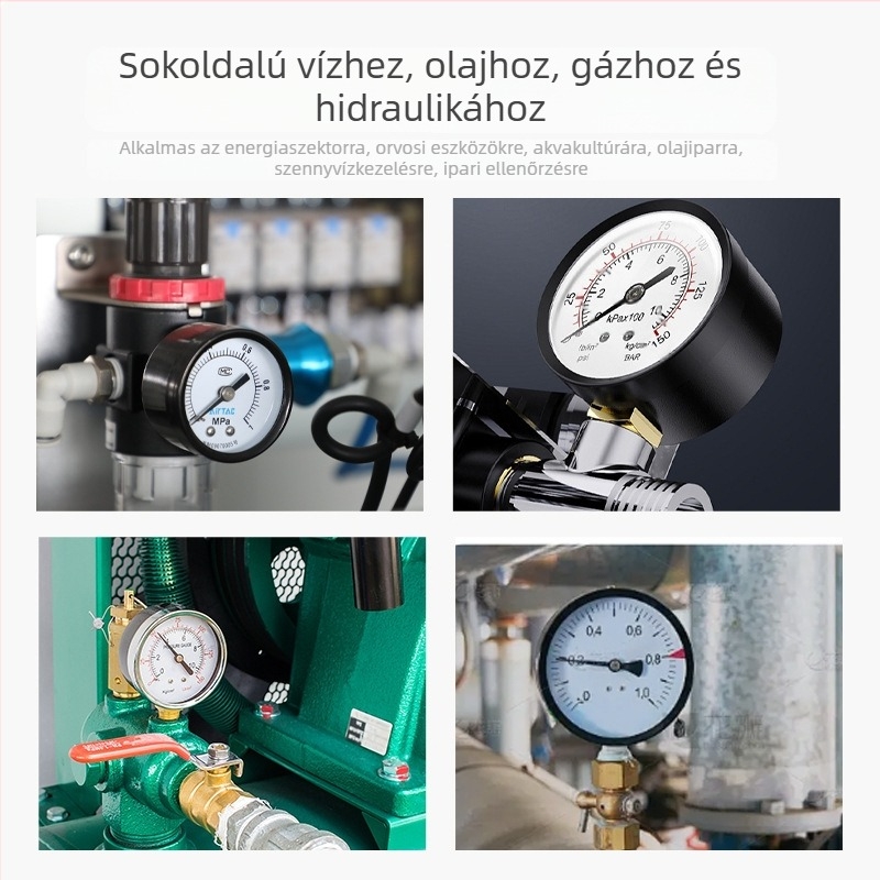 Víztartály nyomásmérő precíziós – Modell Y70, Típus: Nyomásmérő, Mérési tartomány 0-2.5, Pontosság 2.5, Csatlakozás: manuális