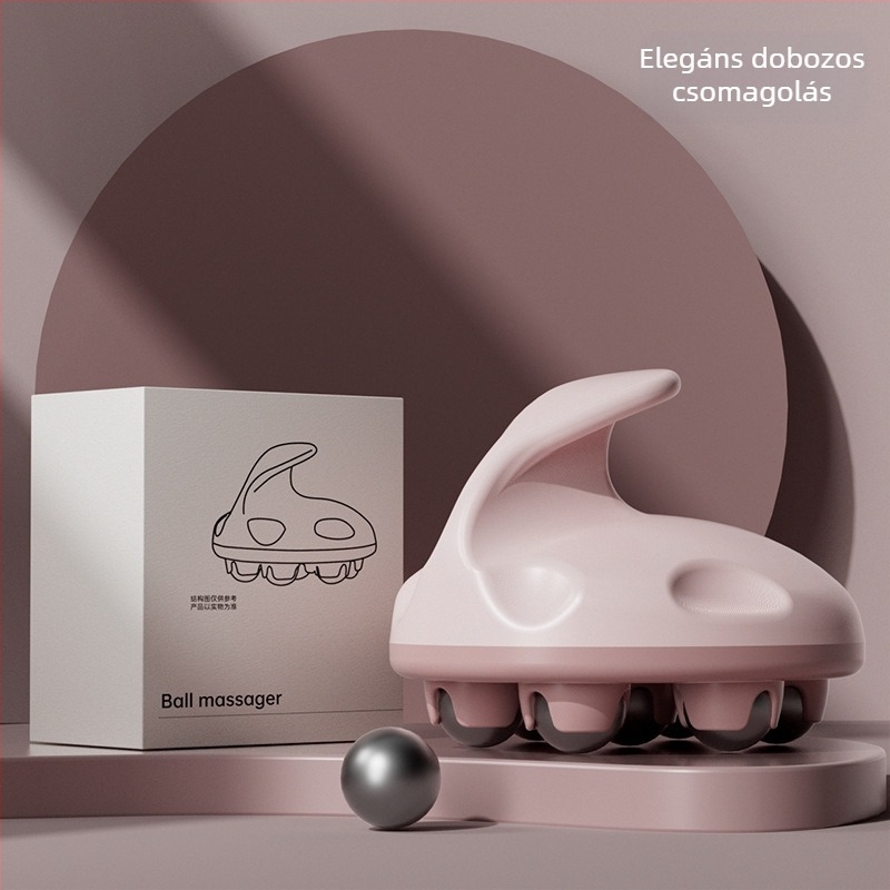 Dragon Ball kuppláló masszírozó hét gördülő golyóval hasra, derékra és lábszárra; mágneses terápia és meridián ecset