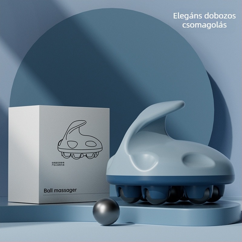 Dragon Ball kuppláló masszírozó hét gördülő golyóval hasra, derékra és lábszárra; mágneses terápia és meridián ecset