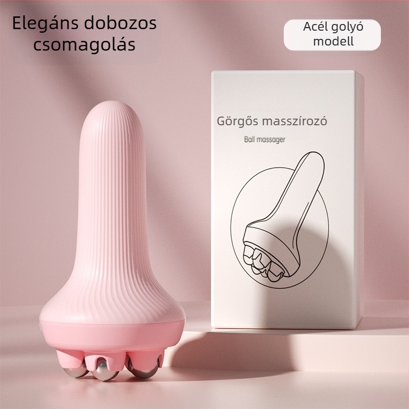 Dragon Ball kuppláló masszírozó hét gördülő golyóval hasra, derékra és lábszárra; mágneses terápia és meridián ecset