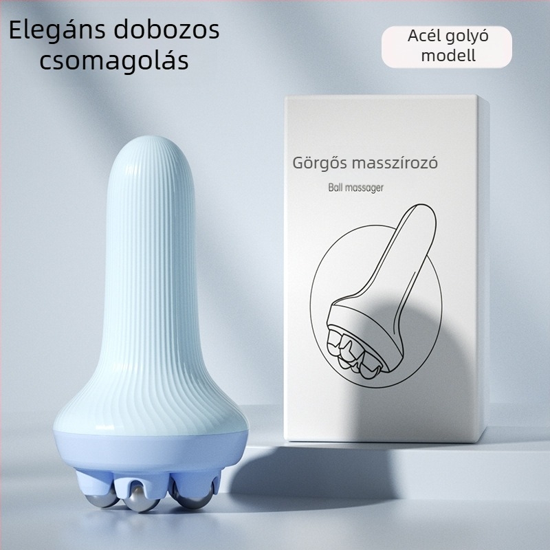 Dragon Ball kuppláló masszírozó hét gördülő golyóval hasra, derékra és lábszárra; mágneses terápia és meridián ecset