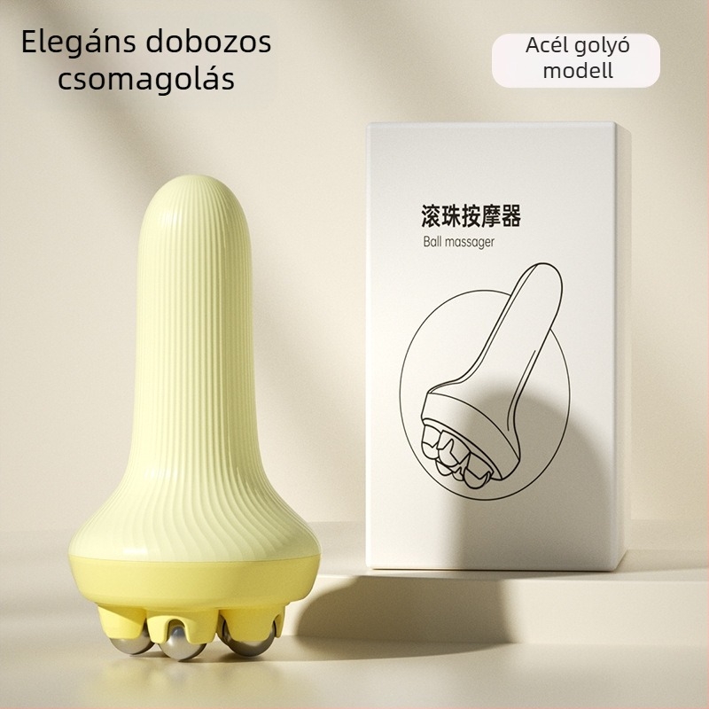 Dragon Ball kuppláló masszírozó hét gördülő golyóval hasra, derékra és lábszárra; mágneses terápia és meridián ecset