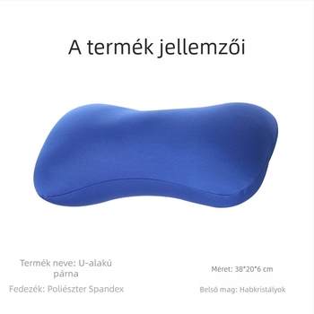 Csont alakú párna habrészecskés töltettel, 120 g, anyag poliészter-szövet, egyszerű stílus, irodai használatra