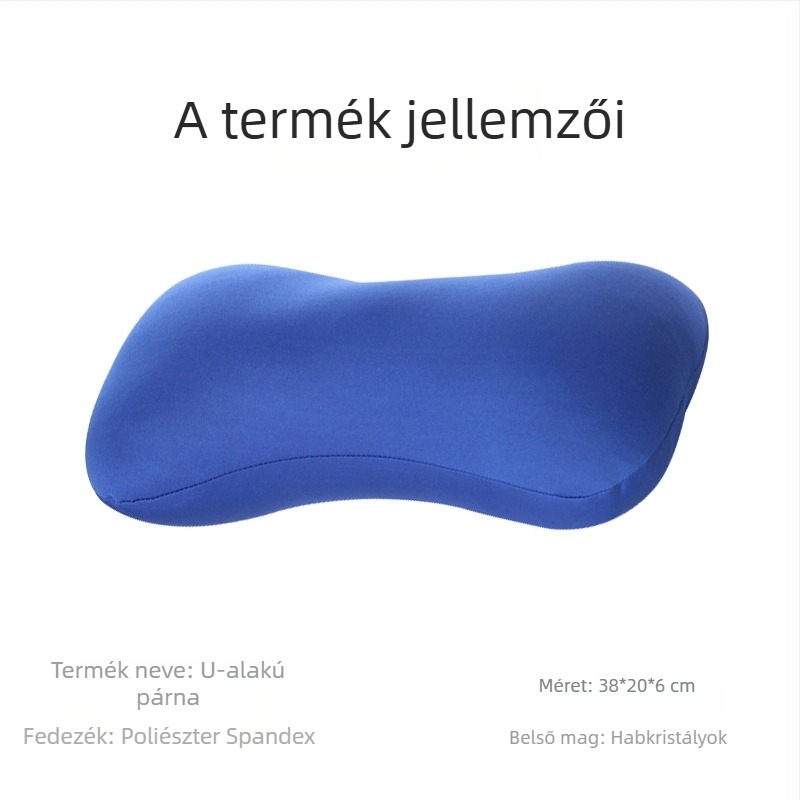 Csont alakú párna habrészecskés töltettel, 120 g, anyag poliészter-szövet, egyszerű stílus, irodai használatra