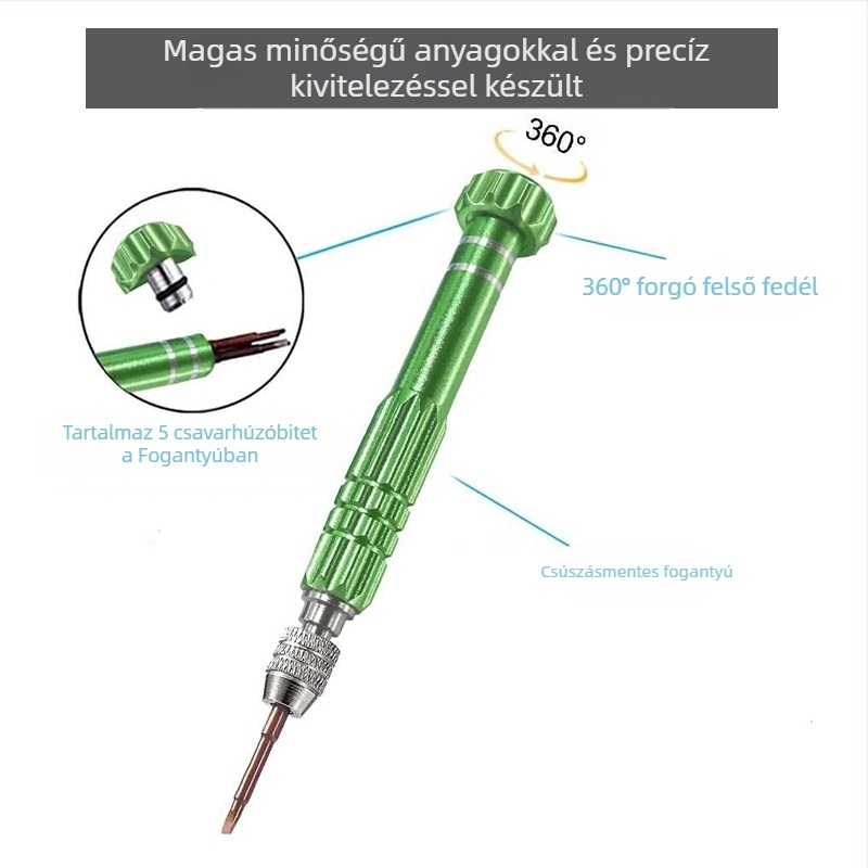 IFIXPRO 8-in-1 acél csavarhúzó készlet otthoni karbantartáshoz, 8 darab, Standard: Formula